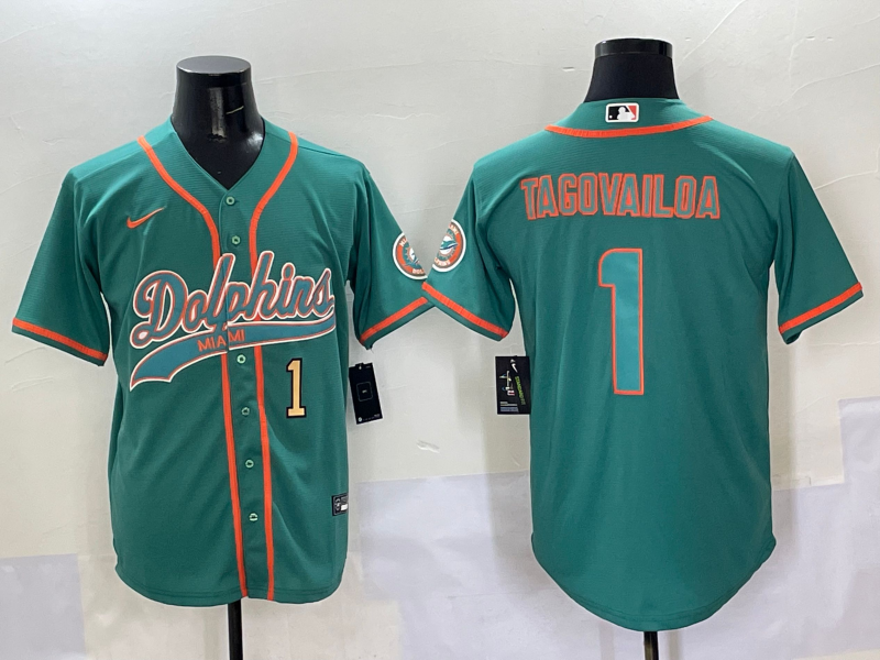 Men 2025 NFL Nike Miami Dolphins 1 Tagovailoa green jerseys style 5